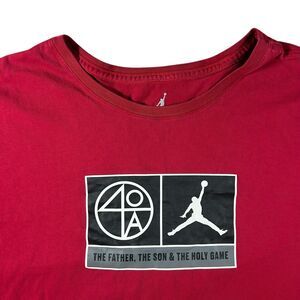 Jordan Graphic Shirt Mens 3XL Basketball Trinity Jumpman Air Red AR1287-687